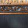 Victorian carved oak open bookcase carving frieze