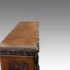 Victorian carved oak open bookcase top