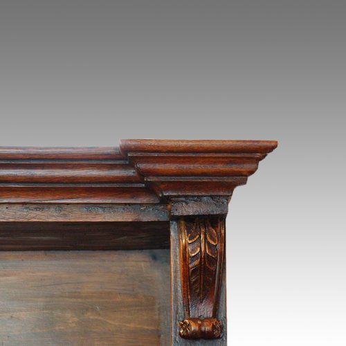 Victorian oak library bookcase corbel