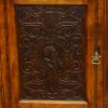 Victorian oak library bookcase detail