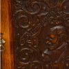 Victorian oak library bookcase door panel