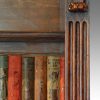 Victorian oak library bookcase fluting