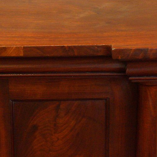 William IV mahogany side cabinet front corner