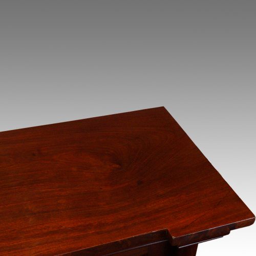 William IV mahogany side cabinet top detail