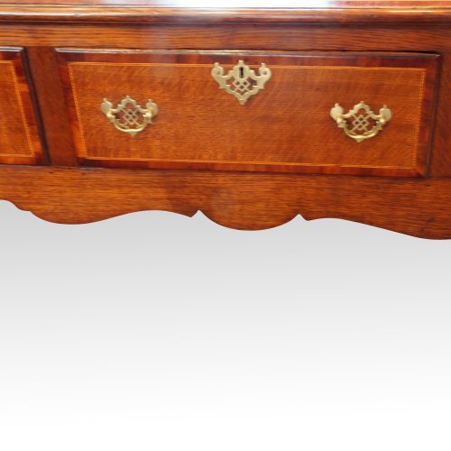 Antique oak dresser base centre drawer