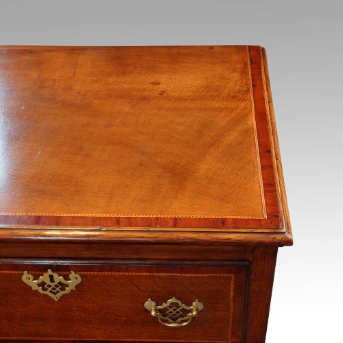 Antique oak dresser base crossbanding