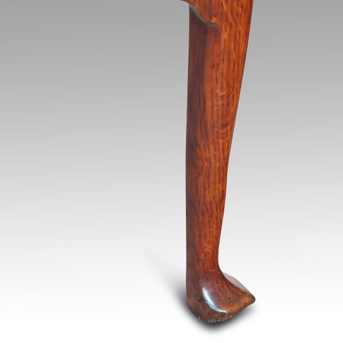 Antique oak dresser base front leg
