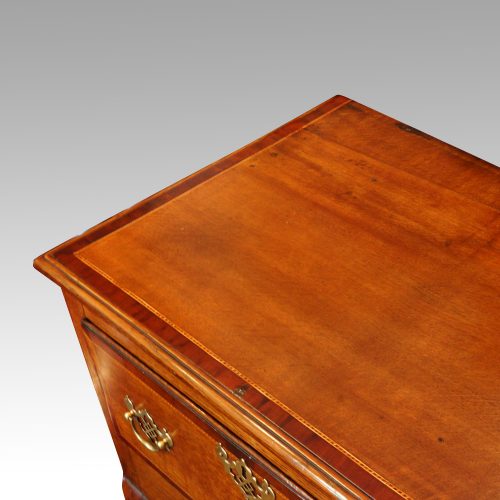 Antique oak dresser base top detail