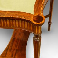 Edwardian inlaid curio table corner roundel