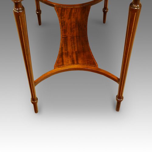 Edwardian inlaid curio table end platform