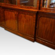 Georgian mahogany breakfront bookcase centre base doors