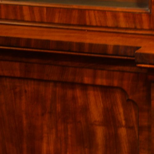 Georgian mahogany breakfront bookcase detail