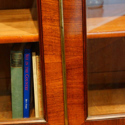 Georgian mahogany breakfront bookcase door divider