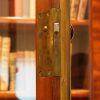 Georgian mahogany breakfront bookcase lock