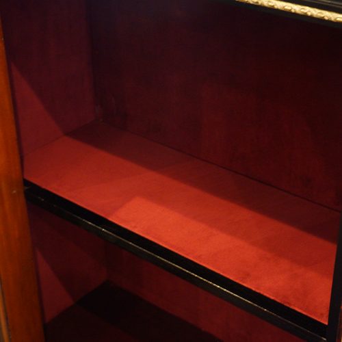 Pair of Victorian boulle cabinets lined interior
