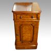 Pair of Victorian walnut bedside cabinets front