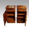 Pair of Victorian walnut bedside cabinets interiors