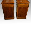 Pair of Victorian walnut bedside cabinets rear