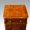 Pair of Victorian walnut bedside cabinets top view