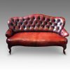 Victorian red leather club sofa