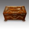 Antique rosewood inlaid MOP box
