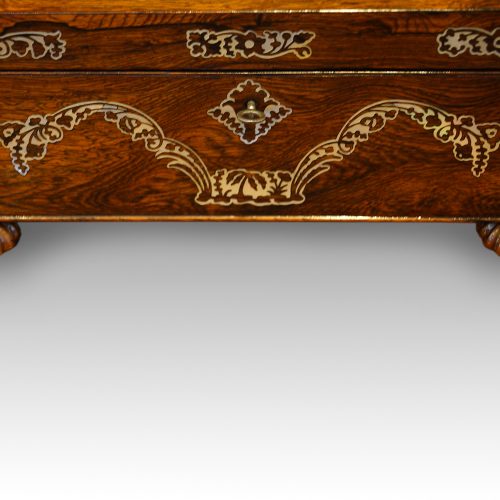 Antique rosewood inlaid MOP box front