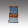 Antique rosewood inlaid MOP box handle tray