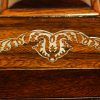 Antique rosewood inlaid MOP box inlay detail