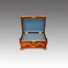 Antique rosewood inlaid MOP box interior