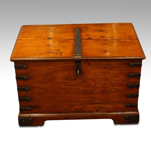 Antique teak merchant chest