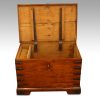 Antique teak merchant chest interior