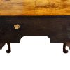 Antique walnut lowboy rear