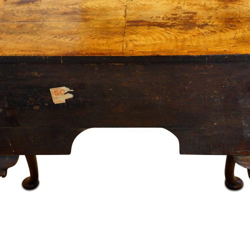 Antique walnut lowboy rear