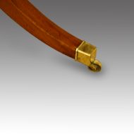 Georgian style mahogany 3 pillar dining table brass toe