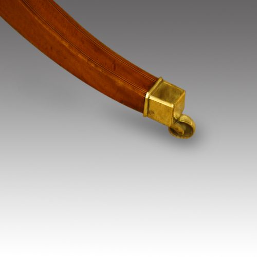 Georgian style mahogany 3 pillar dining table brass toe