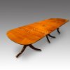Georgian style mahogany 3 pillar dining table side