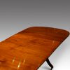 Georgian style mahogany 3 pillar dining table view from middle