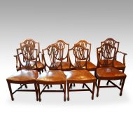 Hepplewhite style shieldback dining chairs