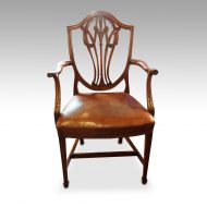 Hepplewhite style shieldback dining chairs set of 8 armchair front