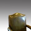 Leather revolving desk chair back