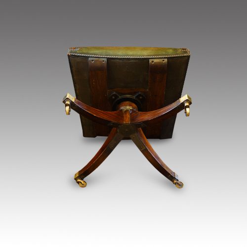 Leather revolving desk chair base