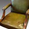 Leather revolving desk chair seat