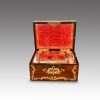 Victorian inlaid rosewood fitted box open