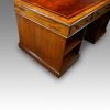 Victorian mahogany pedestal desk with bookcase to rear end
