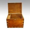 Victorian teak military chest interior