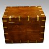 Victorian teak military chest rear