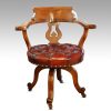 Victorian walnut revolving desk chair