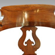 Victorian walnut revolving desk chair back rail