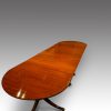 Antique mahogany 3 pillar dining table end view