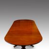 Antique mahogany 3 pillar dining table from end